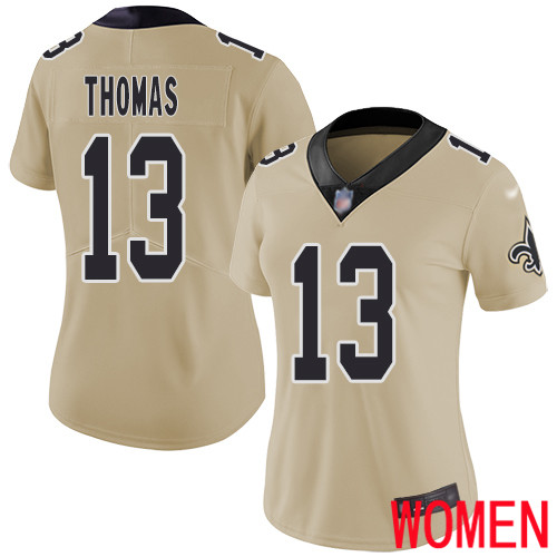 New Orleans Saints Limited Gold Women Michael Thomas Jersey NFL Football #13 Inverted Legend Jersey
